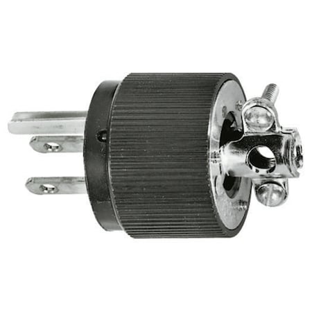 Hubbell Wiring Device-Kellems Straight Blade Plug, 5-15P, 15 A, 125V, 2 Pole, Screw Terminals, Grounded HBL5299